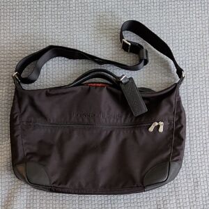 Longchamp Black Expandable Laptop/Weekender Bag